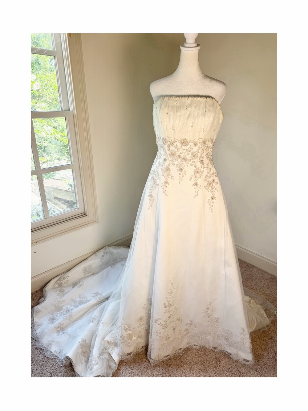 🕊️ Anjolique Bridal Strapless Gown w/ Long Train